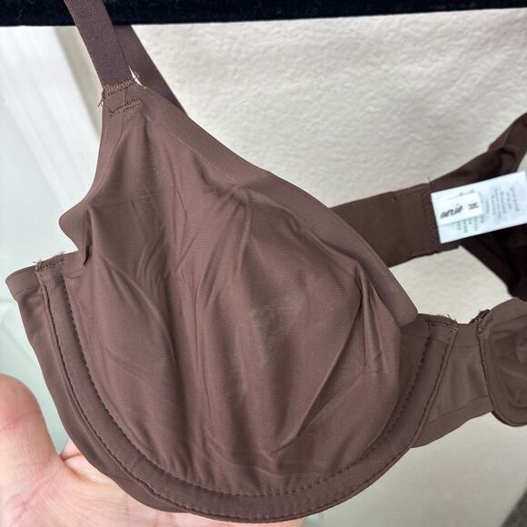 Smoothez by Aerie Bra Beige Full Coverage Unlined Underwire 32C Brown New - Picture 2 of 7
